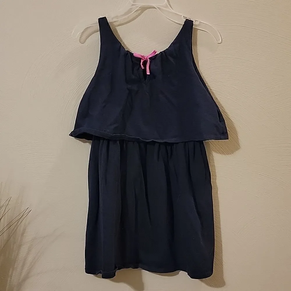 OSHKOSH B'GOSH OKBG NAVY BLUE SLEEVELESS DRESS, SIZE 7